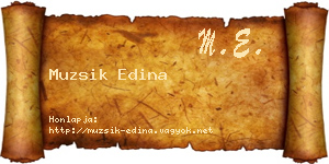 Muzsik Edina névjegykártya