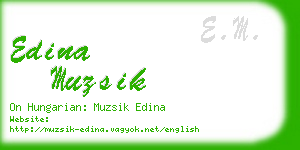 edina muzsik business card